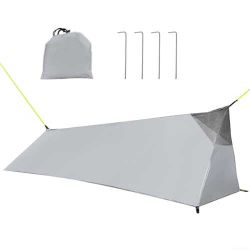 Sommer-Campingzelt für 1 Person, atmungsaktive Belüftungsöffnungen, wasserdichtes Material (Hellgrau) von UTTASU