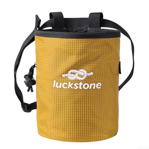 Tragbare, leichte Magnesium-Kreide-Tasche mit verstellbarem Hüftgurt, Polyester-Material, klassisches Design (gelb) von UTTASU