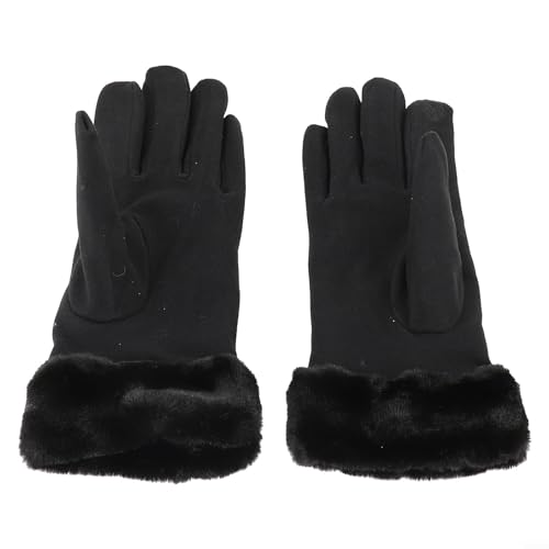 UTTASU Warme Touchscreen-Handschuhe für Damen, schmutzabweisend und waschbar (schwarz) von UTTASU