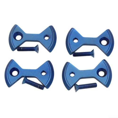 Ultraleichte Titanlegierung Fahrradpedalplatte Bogen für SpeedPlay, 4 Stück mit Schrauben (blau) von UTTASU