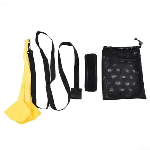 Verstellbarer Nylon-Widerstandsgürtel für effektives Schwimmtraining, kompakt und einfach zu tragen, Erwachsene und Kinder, 30 cm, Gelb von UTTASU