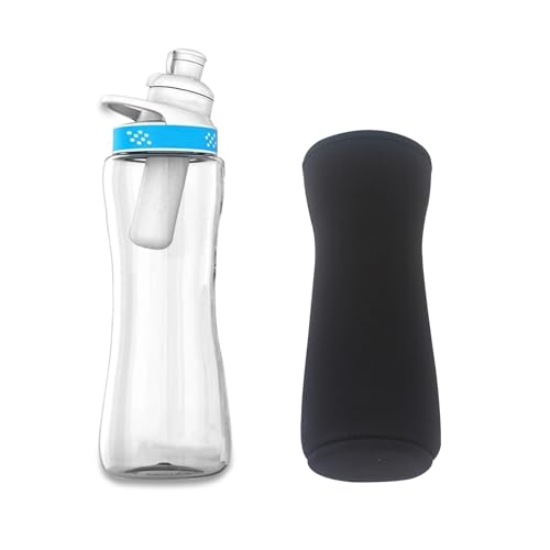 UXIETIN Wasserflaschenhülle aus Neopren, schweißabsorbierend, isoliert, zur Temperaturerhaltung, Flaschenschutz-Zubehör, 900 ml, Schwarz von UXIETIN