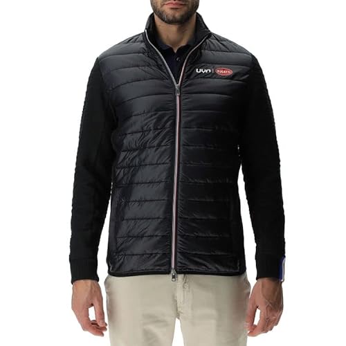 UYN for BUGATTI O102400-B872 Jacke mit Polsterung und durchgehendem Reißverschluss Jacket Herren Black/Soft Blue L von UYN for BUGATTI