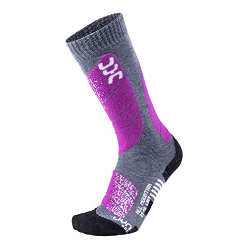 UYN Damen All Mountain Damen Socke, Medium Grey Melange/Purple, 40 EU von UYN