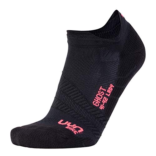UYN Damen Cycling Ghost Damen Socke, Black/Pink Fluo, 39-40 EU von UYN