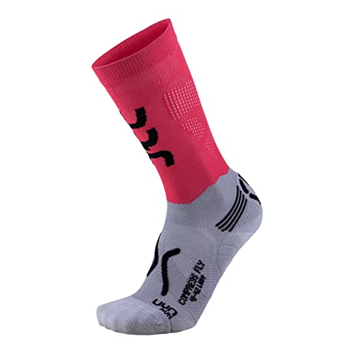 UYN Damen Run Compression Fly Socken, Schwarz/Pink, 35/36 von UYN