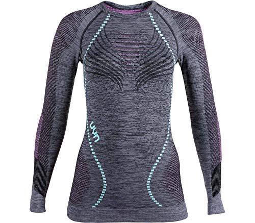 UYN Damen Ambityon Uw Unterhemd, Black Melange/Pink/Aqua, L/XL von UYN