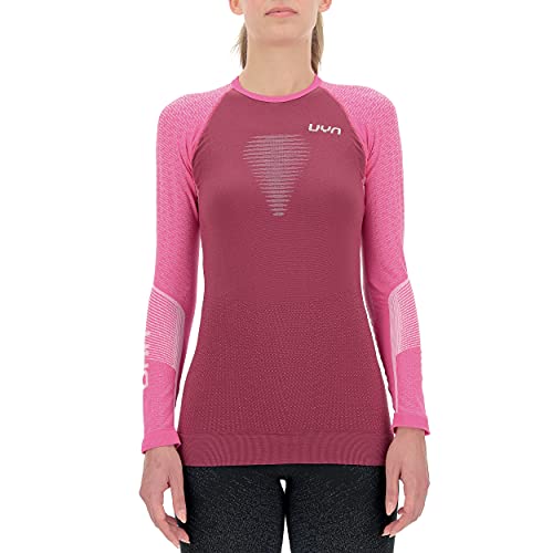 UYN Damen Marathon T-Shirt, Red Plum/Grey/Magenta, L/XL von UYN