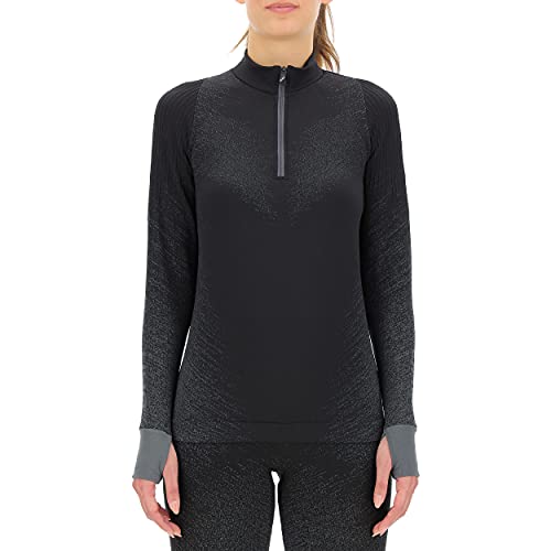 UYN Damen Running Exceleration Sweatshirt, Black/Cloud, XS von UYN