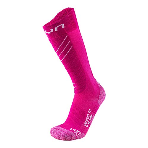 UYN Damen Ski Comfort Fit Damen Socke, rosa (Pink/White), 40 EU von UYN