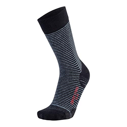 UYN Herren Socke Athlesyon Comfort Stripes Socks, Black/Anthracite, 35/36, S100189 von UYN