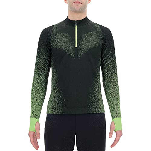 UYN Herren Exceleration Sweatshirt, Black/Yellow Fluo, XXL von UYN