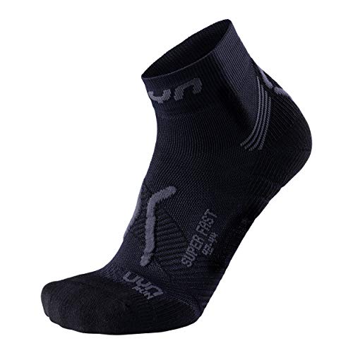 UYN Herren Super Fast Runningsocken, Black/Anthracite, 39-41 von UYN