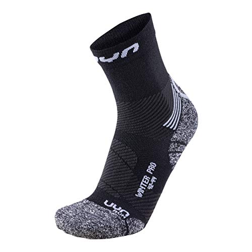 UYN Herren Winter Pro Run Herren Socke, Black/Pearl Grey, 39-41 EU von UYN