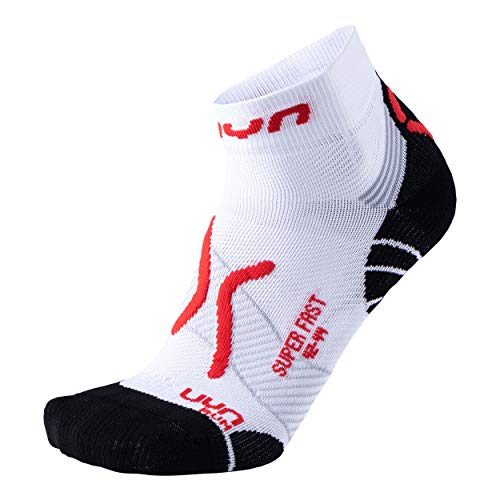 UYN Herren Super Fast Runningsocken Socken, White/Red, 35-38 EU von UYN