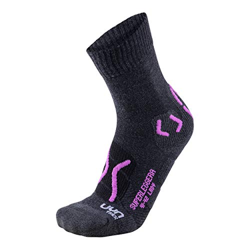 UYN Damen Trekking Superleggera Damen Socke, Anthracite/Violet, 32 EU von UYN