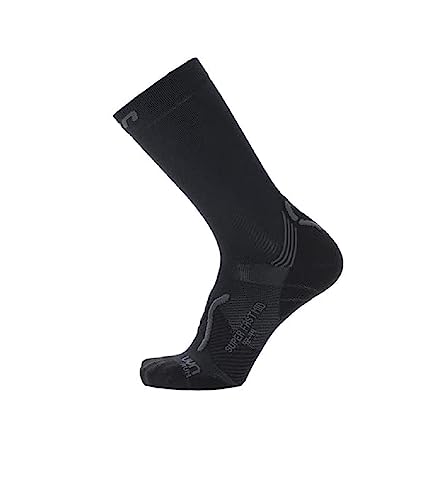 UYN Super Fast Mid Socke Black/Anthracite 41 von UYN