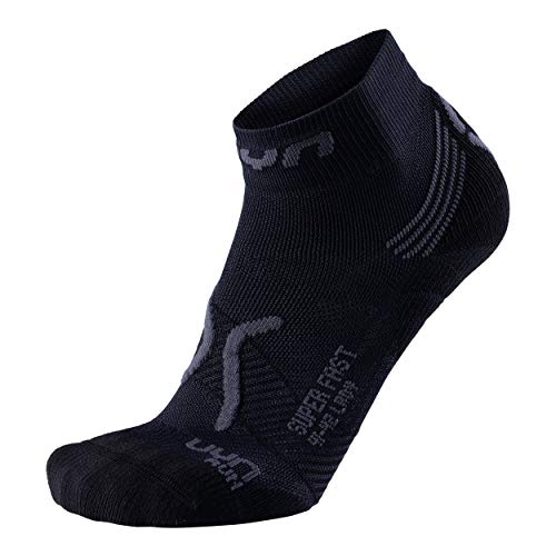 UYN Damen Run Super Fast Damen Socke, Black/Anthracite, 41-42 EU von UYN