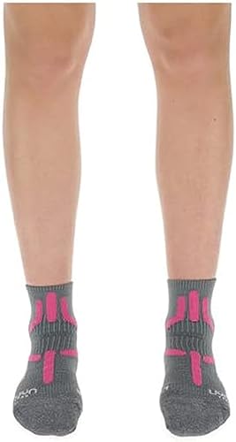UYN Trekking 2In Low Cut Socken Mid Grey/Pink 39/40 von UYN