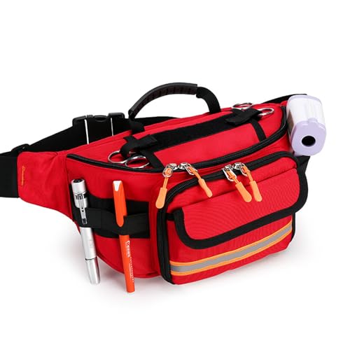 UZIAH Leere Rettungs Hüfttasche, Erste Hilfe Tasche, Tragbare Outdoor Notfall Überlebens Medizin Aufbewahrungstasche Für Camping-Reisen,Rot von UZIAH