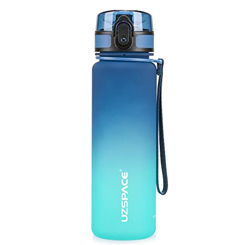 UZSPACE Trinkflasche 500ml/800ml/1L, Sport Trinkflasche Kinder Auslaufsicher, Tritan & BPA-frei Wasserflasche für fahrrad, fitness,Outdoor von UZSPACE