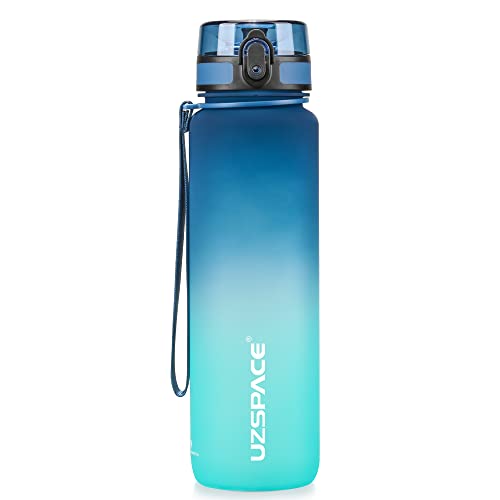 UZSPACE Trinkflasche 500ml/800ml/1L, Sport Trinkflasche Kinder Auslaufsicher, Tritan & BPA-frei Wasserflasche für fahrrad, fitness,Outdoor von UZSPACE