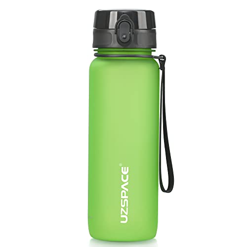 UZSPACE Trinkflasche Kinder Auslaufsicher,Sport Kunststoff Trinkflasche 1l,800ml,500ml, Tritan & BPA-frei Sportflasche Kohlensäure Geeignet (Vitality Green, 750ml) von UZSPACE