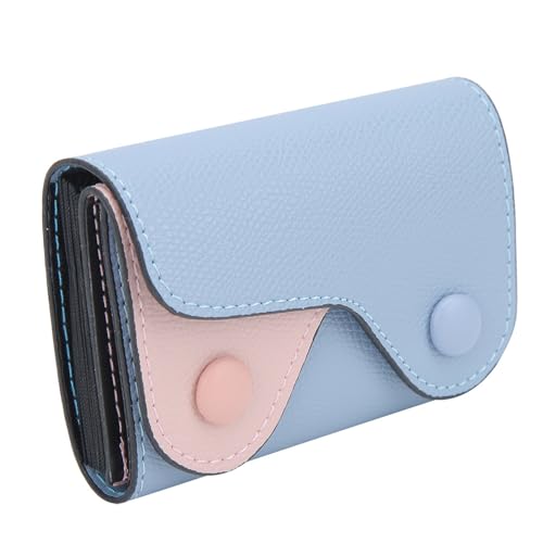 Uadme Card Wallet Mini Portable Card Holder, Cute Cartoon Pattern PU Leather Coin Change Pocket Purse, Light Blue, mehrfarbig, 60_x_180_cm von Uadme
