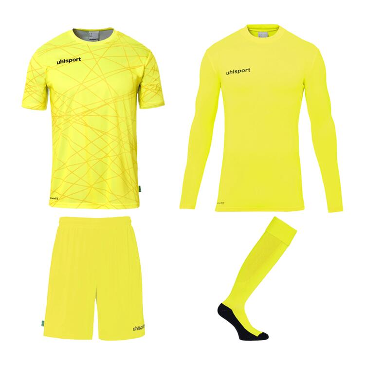 Uhlsport Prediction Torwart Set 100529292 fluo gelb/schwarz - Gr. L von Uhlsport