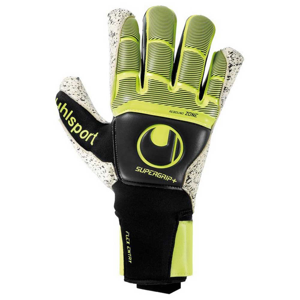 Uhlsport Supergrip+ Flex Frame Carbon Goalkeeper Gloves Gelb 9 1/2 von Uhlsport
