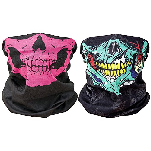 ToBe-U Nahtlose Multifunktions-Half Face Skull Tube Maske für Halloween von Ulalaza