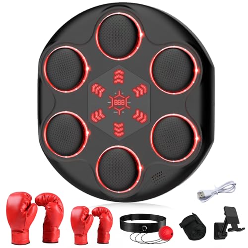 Ulikey Music Boxing Machine, 12 Trainingsmodi Musik Boxmaschine Bluetooth mit 2 Sätzen Boxhandschuhen für Erwachsene und Kinder, Automatische Zählung Musik-Boxmaschine Geeignet für Heimtraining und St Ulikey Music Boxing Machine, 12 Trainingsmodi Musik Boxmaschine Bluetooth mit 2 Sätzen Boxhandschuhen für Erwachsene und Kinder, Automatische Zählung Musik-Boxmaschine Geeignet für Heimtraining und St von Ulikey