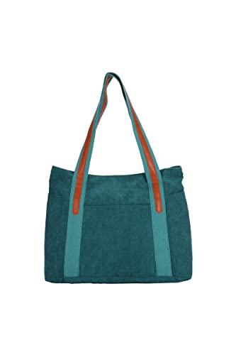 Ulisty Frauen Cordtaschen Tragetasche Casual Schultertasche Daily Shopping Bag Mode Handtasche, grün, Einheitsgröße von Ulisty