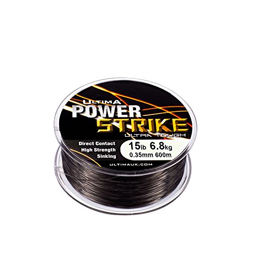 Ultima Power Strike Stark, Extrem Abriebsfest Angelschnur 300m Spule, Grau Braun, 0.30mm-10.0lb/4.6kg von Ultima