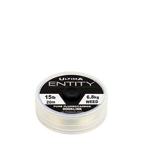 Ultima Entity Pures Fluorocarbon Hook Link 20m Spule, Unkraut Grün, 0.35mm-15.0lb/6.8kg von Ultima