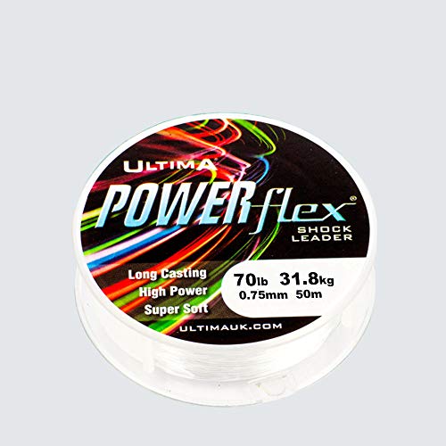 Ultima Powerflex Hohe Festigkeit Schlagschnur 50m Spule, Transparent, 0.75mm-70.0lb/31.8kg von ULTIMA