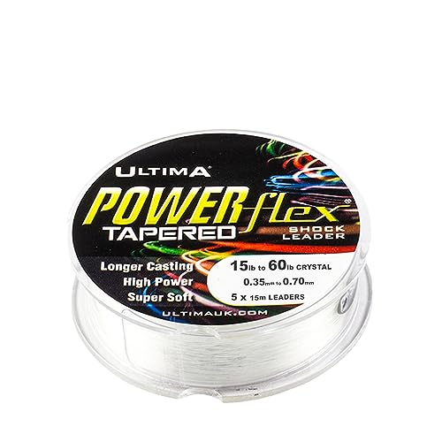 Ultima Powerflex Tapered Konisches Vorfach, Clear, 15.0lb/6.8kg < 60.0lb/27.3kg von Ultima
