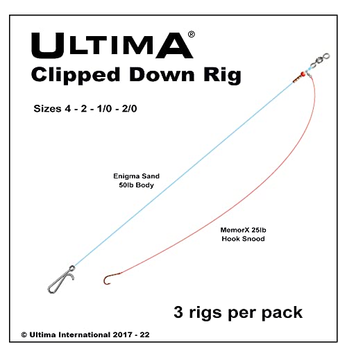 Ultima Unisex-Adult Clip Sea Fishing Rig, Clear/Sand, 2/0 von Ultima