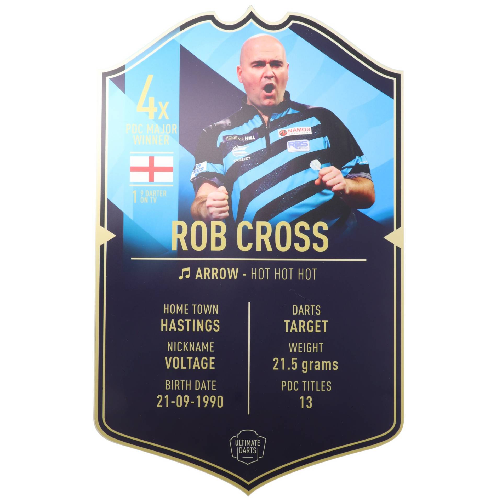 Rob Cross Player Card 59 x 37 cm von Ultimate Darts