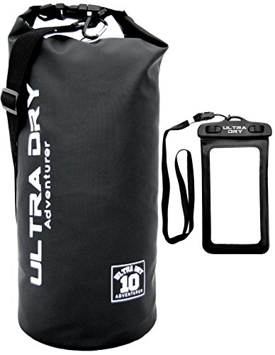 Dry Bag, wasserdichte Tasche, Rucksack, Sack mit Handy-Trockentasche und langem, verstellbarem Schultergurt, ideal für Kajakfahren/Bootfahren/Kanufahren/Rafting/Schwimmen/Camping von Ultra Dry Adventurer