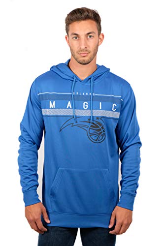 NBA Herren Fleece Hoodie Pullover Sweatshirt Poly Midtown, Herren, Midtown Hoodie,GHM1461F-OM-XLarge, blau, X-Large von Ultra Game