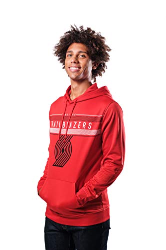 NBA Herren Fleece Hoodie Pullover Sweatshirt Poly Midtown, Herren, Midtown Hoodie,GHM1461F-PB-XLarge, rot, X-Large von Ultra Game