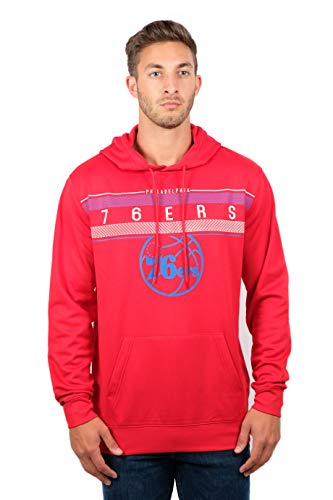 NBA Herren Fleece Hoodie Pullover Sweatshirt Poly Midtown, Herren, Midtown Hoodie,GHM1461F-PH-Large, rot, Large von Ultra Game