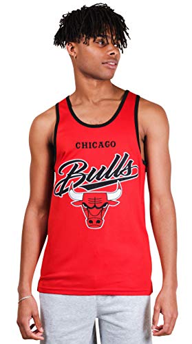 NBA Herren Tank Top aus Jersey, ärmellos, Herren, Jersey Tank Top Mesh Sleeveless Muscle T-Shirt, rot, Small von Ultra Game