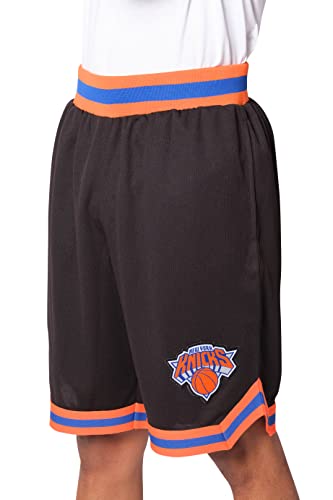 Ultra Game NBA Men's Active Knit Basketball Training Shorts Herren Woven Team Logo Poly Mesh, Schwarz, Large von Ultra Game