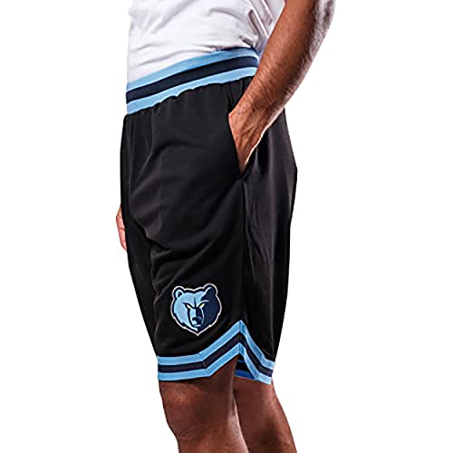 Ultra Game NBA Herren Active Knit Basketball Trainingsshorts Woven Team Logo Poly Mesh Shorts, Schwarz, Small von Ultra Game