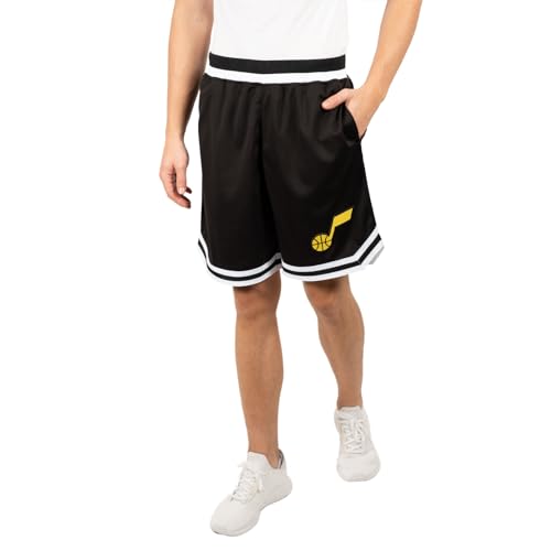 Ultra Game NBA Herren Active Knit Basketball Trainingsshorts Woven Team Logo Poly Mesh Shorts, Schwarz, XX-Large von Ultra Game