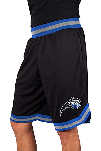 Ultra Game Gewebte NBA Herren Woven Team Logo Poly Mesh Basketball Shorts, Schwarz, XX-Large von Ultra Game