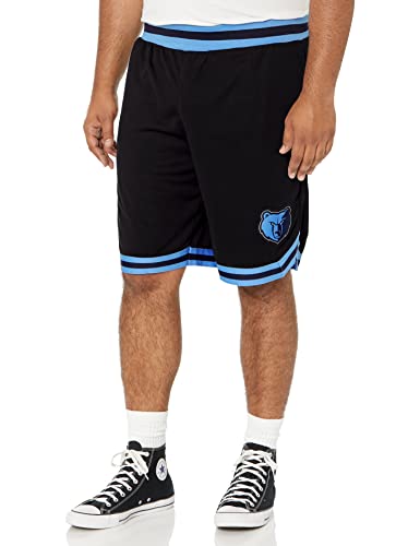 Ultra Game NBA Men's Active Knit Basketball Training Shorts Herren Woven Team Logo Poly Mesh, Schwarz, X-Large von Ultra Game