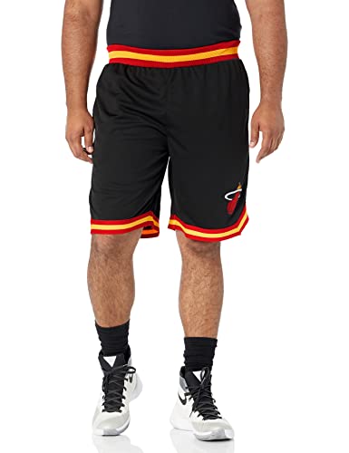 Ultra Game Herren NBA Men's Active Knit Basketball Training Shorts Woven Team Logo Poly Mesh, Schwarz, X-Large von Ultra Game